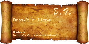 Drotár Ilona névjegykártya