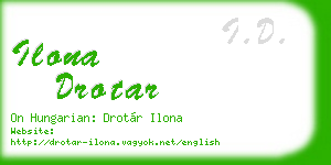 ilona drotar business card