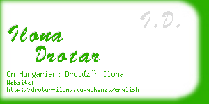 ilona drotar business card